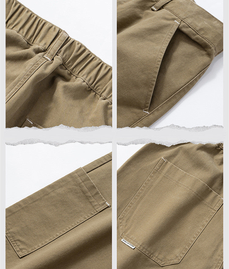 Men's Casual Working Pants Loose Cotton